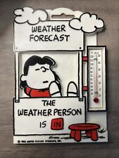 Vintage 1952 PEANUTS Weather Forecast Thermometer LUCY picture