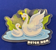 Dutch Bros Rare Sticker Mother’s Day 2024 Mom & Baby Swan W/ Crown- NEW picture