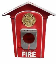 FIRE ALARM BOX BIRDHOUSE  Firefighter  Fire Alarm Box Birdhouse GIFT Defects picture