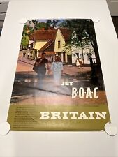 BOAC Britain Vintage 1962 Travel Airlines poster 24x39 NM picture