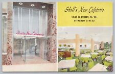 Washington DC~Sholl's New Cafeteria & Interior Views~Roadside~Vintage Postcard picture