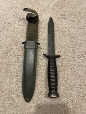 SCARCE WW2 AERIAL CUTLERY ACC M3 FIGHTING KNIFE W/ SCABBARD RARE MAKER picture