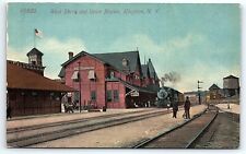 c1910 kingston NY Railroad Station Depot West Shore Union Acmegraph Postcard UNP picture