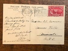 1913 postcard with Pacel Post stamp #Q1, 13 star flag cancel - embossed picture