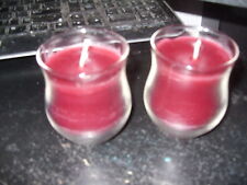 Partylite  SET OF 2 MULBERRY Mini BARREL Jar Candles  VERY RARE picture