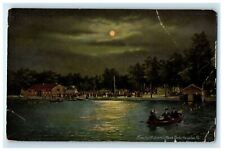 1910 Moonlight Scene, Hazle Park, Hazleton Pennsylvania PA Postcard picture