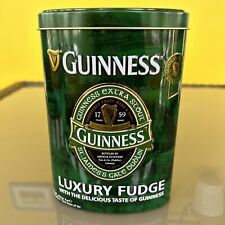 Guinness Ireland Collection Luxury Fudge Oval Shaped Green Tin Empty 6.5” Tall picture