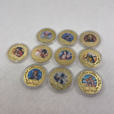 10pcs Anime Gold Coins One Piece Monkey D Luffy Grandline For Collection gifts picture