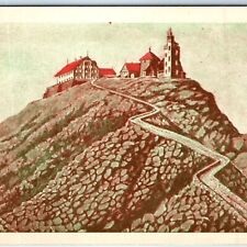 c1910s Czech Republic Poland Karkonosze Mountains Sniezka Peak Postcard Art 1G picture