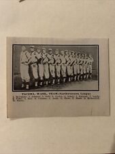 Tacoma Tigers Northwestern League Ed Burns 1911 Baseball Small Team Picture picture