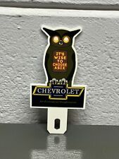Chevrolet Diecut Metal PlateTopper Car Dealer Sales Service Truck Gas Oil Owl picture