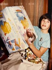 JF Photograph Girl Unwrapping Gift My Little Pony Waterfall Box 1984 picture