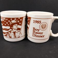 Vintage Boy Scouts Coffee Mug Set-2 1985 Boy Power Dinner, Syracuse China 10 oz. picture