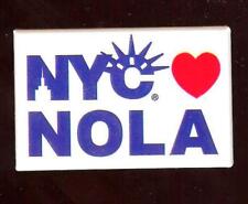 old NYC Loves ( HEART ) NOLA Hurricane KATRINA pin pinback button NEW ORLEANS picture