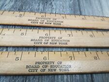 Vintage  Wooden Rulers City of NY Property Board of Education (3PK BUNDLE) picture