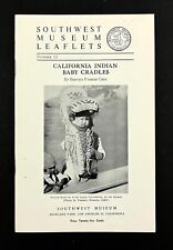 1960s Baby Wearing Cradles Southwest Museum California Indians Vintage Booklet picture