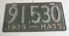 1935 Massachusetts License Plate Tag 91530 picture