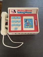 Vintage Walt Disney 1970s Hasbro Mickey Mouse Talking Phone. Untested picture