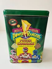 VTG 1994 Mighty Morphin Power Rangers French / English  Cookie Tin Box 9