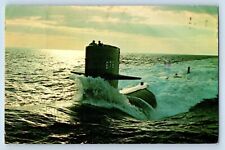 Groton New London CT Postcard Nuclear Attack Submarine 676 c1950's Vintage picture