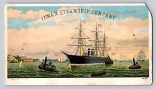 Inman Steamship Company Harbor Boats Ships Fall River Massachusetts P431 picture