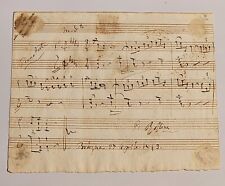 AMAZING Gioachino Rossini Handwritten Music PSA DNA Signed Autograph Composer picture