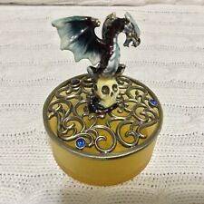 (As Is) Welforth Pewter Enamel Jewel Dragon Trinket Jewelry Box (Mix Match) picture
