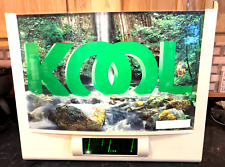 VINTAGE Kool Cigarettes Lighted Rippler Motion Clock Sign Waterfall WORKS GREAT picture