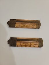 2 Vintage Stanley Sweetheart No 36 Carpenters Rule Rulers Boxwood & Brass picture