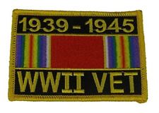 WWII WORLD WAR TWO 2 VET WITH CAMPAIGN RIBBON PATCH GREATEST GENERATION picture