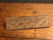 Crisp Conundrum Crackers PF Volland & Co Chicago 1913 picture