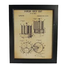 F.R Belt Poker Chips Set Patent Print Nov 6, 1928 Framed Photo Man Cave  picture