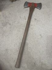 Super Rare Walters Canadian Double Bit Axe Original Paint, Sticker And Handle picture