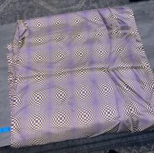 Vintage 60s 70s Psychedelic Optical Illusion Purple/Yellow Fabric 6.5 Yards picture