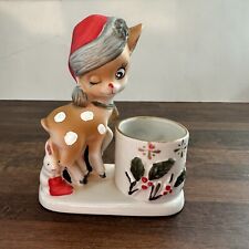 Vintage 1978 Little Reindeer Candle Holder By Jasco picture
