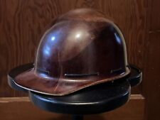 Vintage Antique Miners Helmet MSA Skullgard Brown Protective Cap Size 7-1/4 USA picture