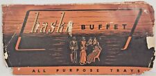 Vintage 1940s Hasko Buffet All Purpose Trays Lithographed Haskomold Set of 4 picture