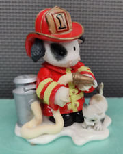 Mary's Moo Moos Prepared For Every E-moo-gency Firefighter Cow Figurine 461350 picture