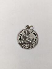 ROUND Creed Saint St Lawrence SILVERTONE Medal 7/8 Inch picture