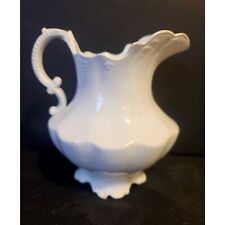 Antique Harker Pottery Co. Semi-Porcelain White Pitcher  picture