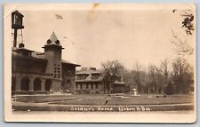 Lisbon North Dakota~Soldiers Home~Vet Running~Fountain~Water Tower~1914 RPPC picture