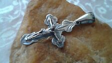 VINTAGE STERLING SILVER 925 LARGE ORTHODOX CRUCIFIX PENDANT 