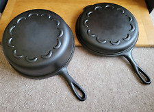 Vintage Lodge #7 Scalloped Bottom Cast Iron Combo Set - Fully Restored picture