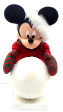 Rare 1997 Animated Mickey Mouse Rolling Giant Snowball Santa's Best Holiday picture