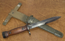 Rare Original Italian Bayonet Serial 30630 AET 1955 Wood Handel Leather Scabbard picture