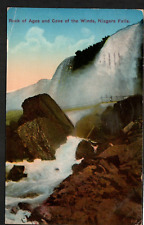 Postcard Rock of Ages Cave of Winds Niagara Falls Buffalo NY 1914 Flag Cancel picture
