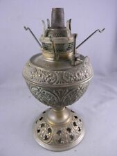 Antique B&H Bradley & Hubbard Highly Embossed Oil Lamp w Tripod 1890's picture