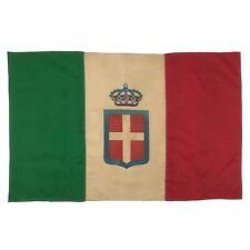 Antique Cotton Italian Flag Old Crown Vintage Cloth Art Decor Kingdom of Italy picture