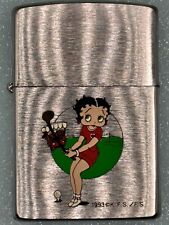 Vintage 1994 Betty Boop Golf Pro Chrome Zippo Lighter NEW picture