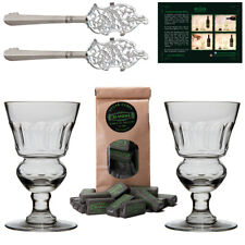 Premium Absinthe Spoons Glasses Set | 2x Absinthe Glass 2x Absinthe Spoon Sugar picture